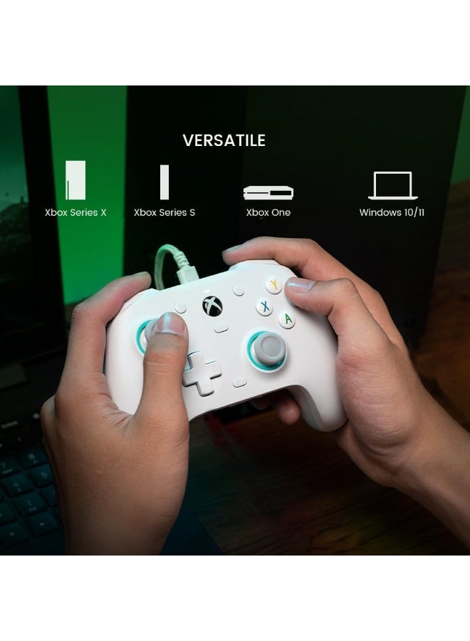 إكس بوكس جهاز تحكم سلكي GameSir G7 SE لجهاز Xbox Series X وXbox Series S وXbox One وWindows 10/11، جهاز ألعاب سهل الاستخدام مع عصي تحكم بتقنية Hall/زناد Hall، مقبس صوت 3.5 مم، جهاز تحكم للكمبيوتر مع زر خلفي قابل للبرمجة - Image 3