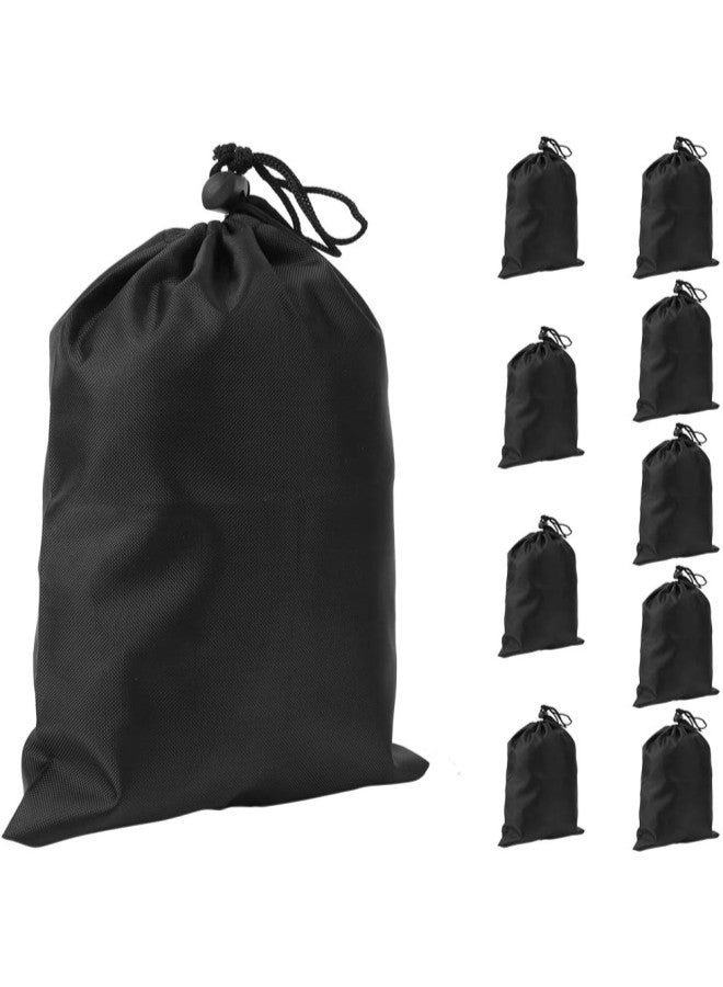klarako Black Drawstring Carry Bag Polyester Drawstring Pouch Waterproof Skipping Rope Storage Bag Easy to Carry  - Image 2