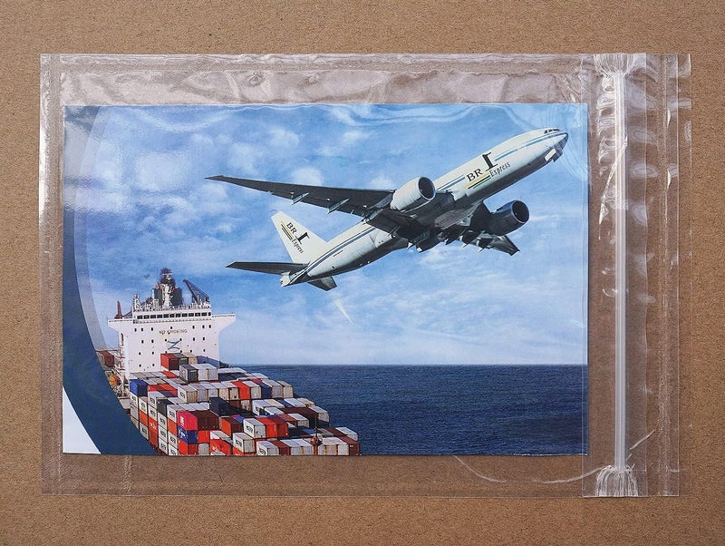 BEUYI ملصقات شحن لاصقة قابلة لإعادة الإغلاق بحجم 5'' × 7.5'' (عبوة 50) - Image 1