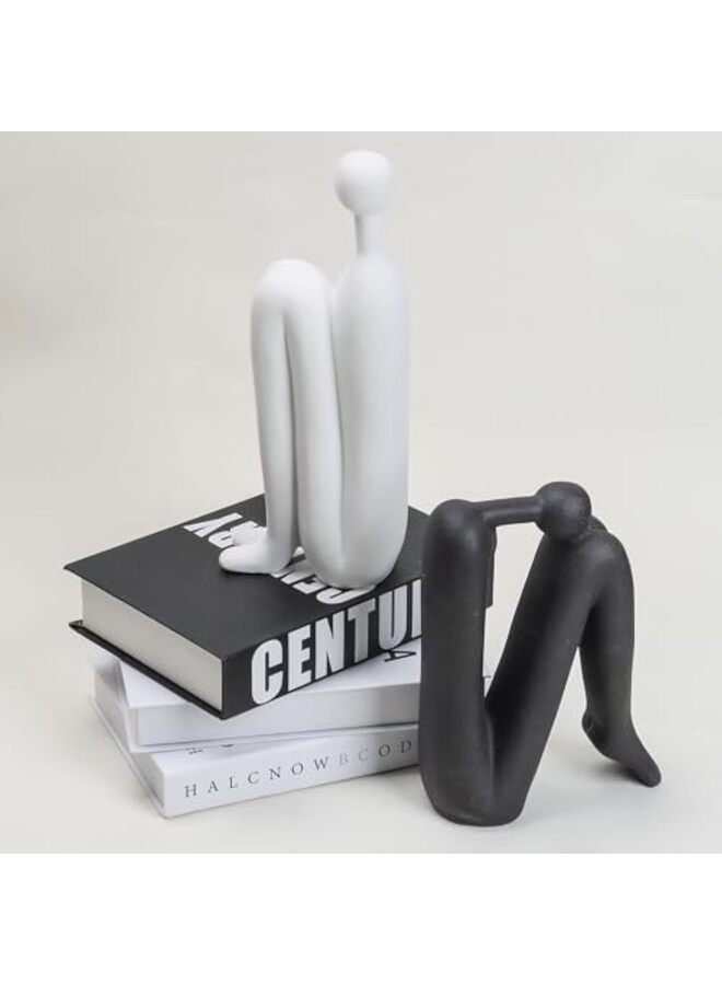 يُسلِّم دعائم كتب مزخرفة للأرفف - دعائم كتب عصرية لديكور أرفف الكتب، حامل كتب متين ومانع للكتب، ديكورات أرفف أنيقة ودعائم كتب للأرفف - Image 2