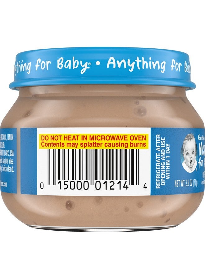 Gerber جيربر وجبة للرضع طعام الأطفال 2 الأطعمة طعام الأطفال في جرة، طعام أطفال مهروس غير معدل وراثيًا مع العناصر الغذائية الأساسية (لحم بقر) 2.5 أونصة (عبوة من 20) - Image 5
