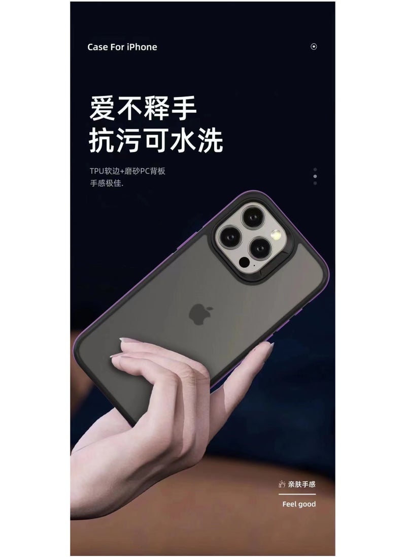 A back cover with a matte texture a delicate colored frame shock protection and protection for the camera from breakage For Iphone 12 (Orange)