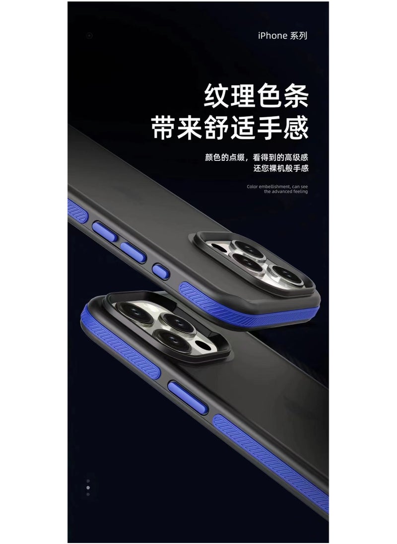 A back cover with a matte texture a delicate colored frame shock protection and protection for the camera from breakage For Iphone 12 (Orange)