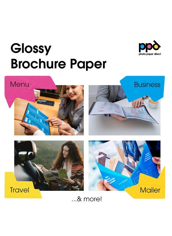 ppd 100 Sheets Inkjet Glossy Brochure And Flyer Paper 8.5X11 37Lbs 140Gsm Professional Quality Double Sided Instant Dry And Water-Resistant (Ppd-72-100)  - Image 4