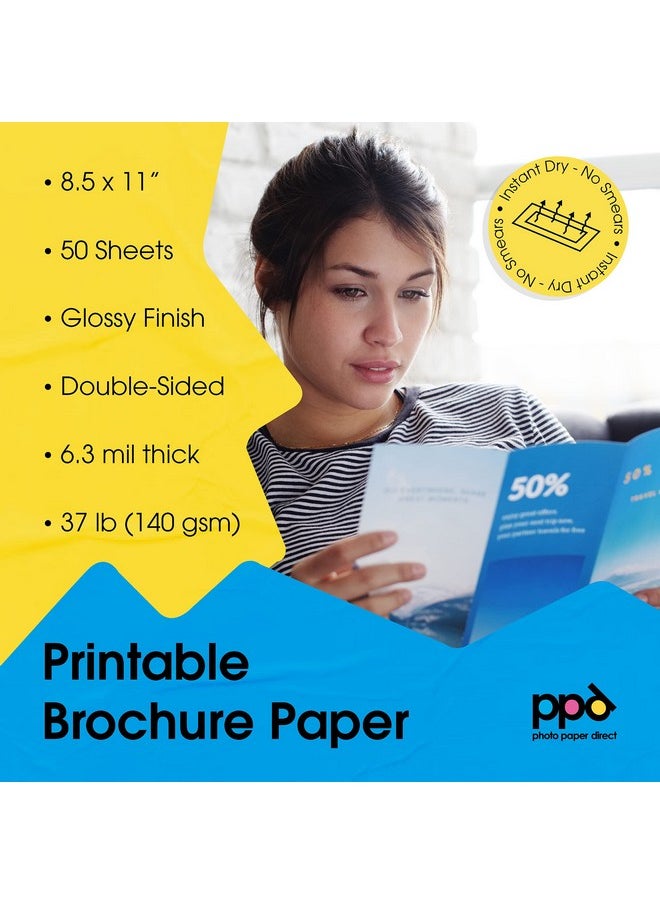 ppd 100 Sheets Inkjet Glossy Brochure And Flyer Paper 8.5X11 37Lbs 140Gsm Professional Quality Double Sided Instant Dry And Water-Resistant (Ppd-72-100)  - Image 3