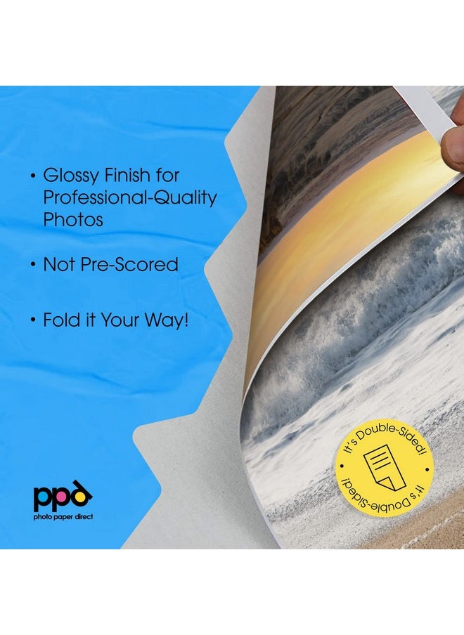 ppd 100 Sheets Inkjet Glossy Brochure And Flyer Paper 8.5X11 37Lbs 140Gsm Professional Quality Double Sided Instant Dry And Water-Resistant (Ppd-72-100)  - Image 2