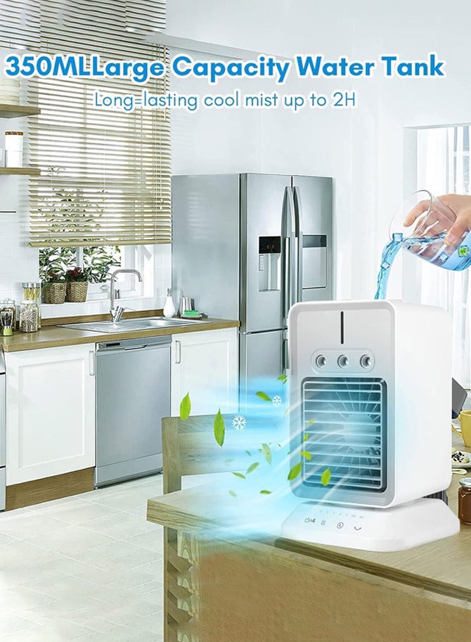 Joshberg Portable Air Conditioner Cooling Fan, Rechargeable Air Conditioner, Evaporative Mini Air Conditioner, 3 Mist Mode & 3 Win Speeds & 2-4H Timer, Personal Air Cooler with Humidifier for Bedroom Office, White - Image 2
