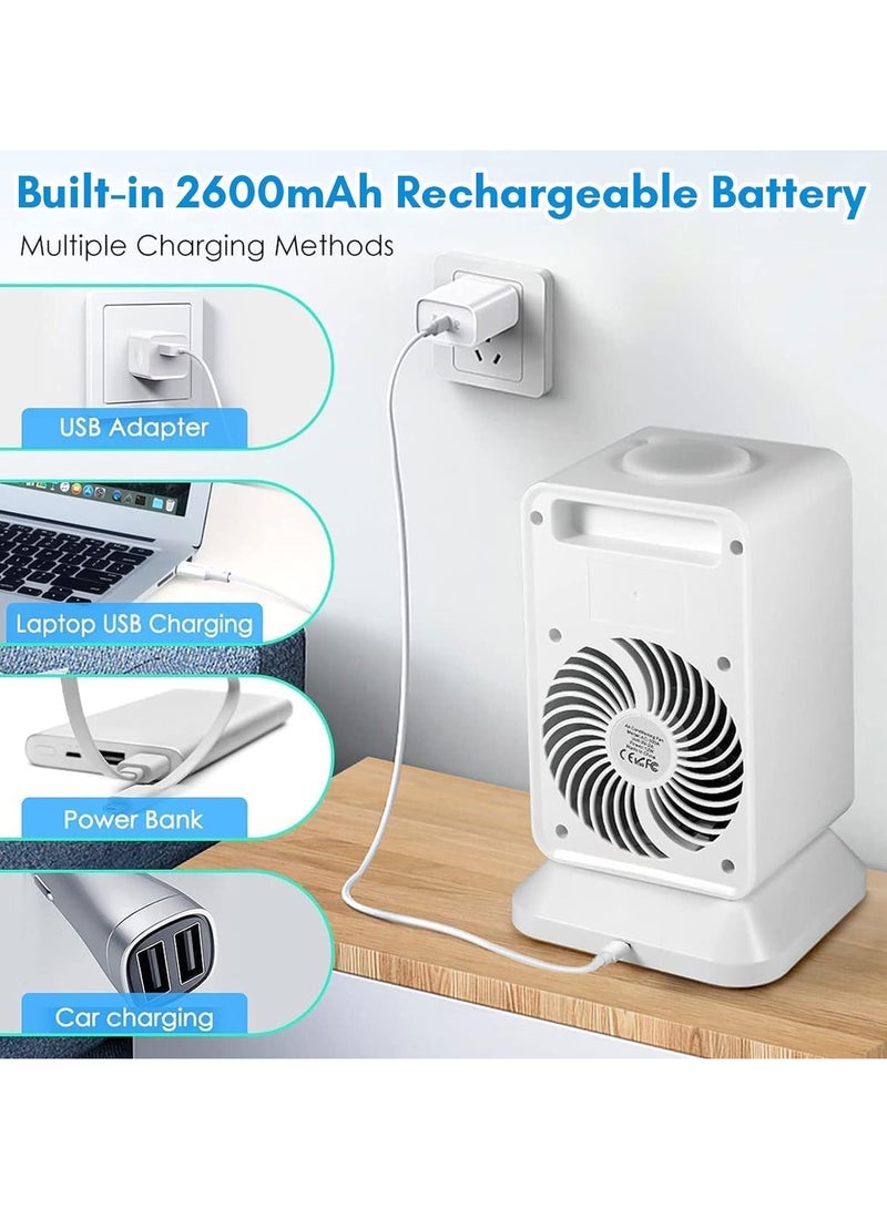 Joshberg Portable Air Conditioner Cooling Fan, Rechargeable Air Conditioner, Evaporative Mini Air Conditioner, 3 Mist Mode & 3 Win Speeds & 2-4H Timer, Personal Air Cooler with Humidifier for Bedroom Office, White - Image 4
