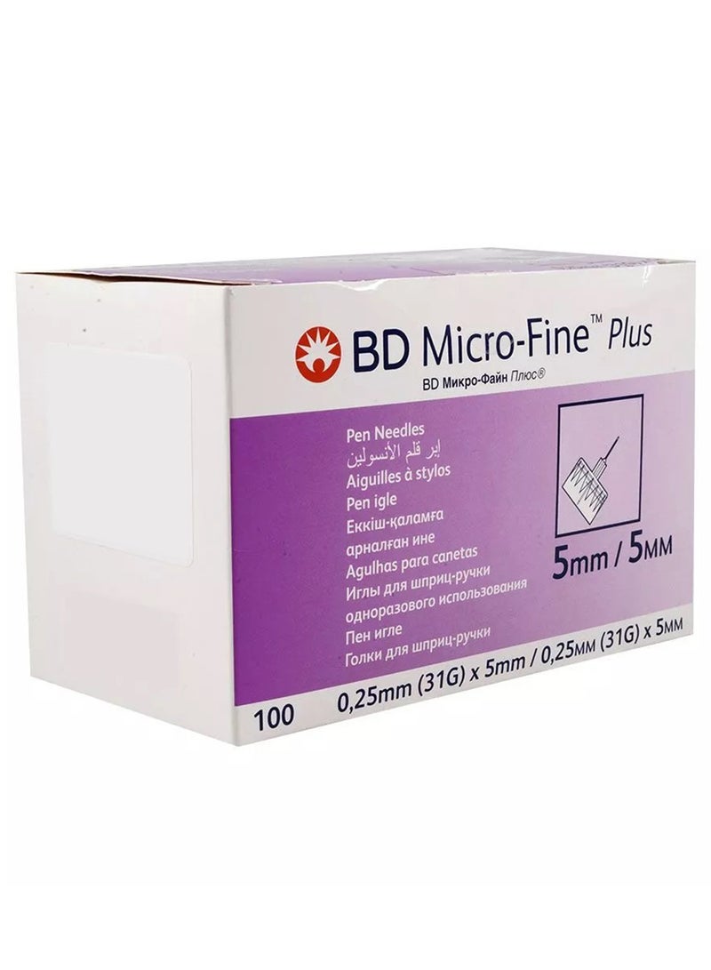 Micro-Fine Plus Insulin Pen Needles 31G X 5 Mm 100'S