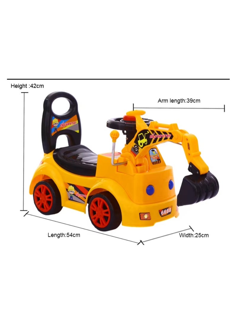 Ride-on car for babies and children, a four-wheel-drive toy car with musical tones for children from one to two years old  - Image 3