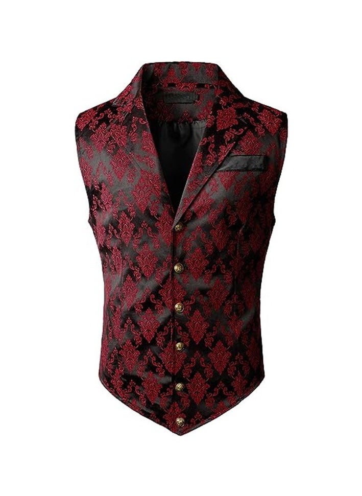KUYING New men's retro V-neck fake two piece vest  - Image 1