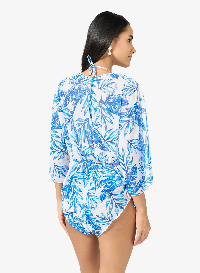 Ginger  2 PC Floral Bikini with Coverup for Women | Best Price UAE