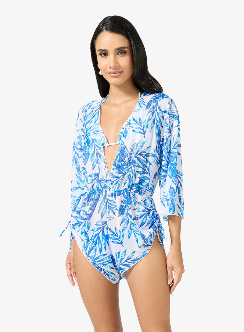 Ginger 2 PC Floral Bikini with Coverup - Image 1