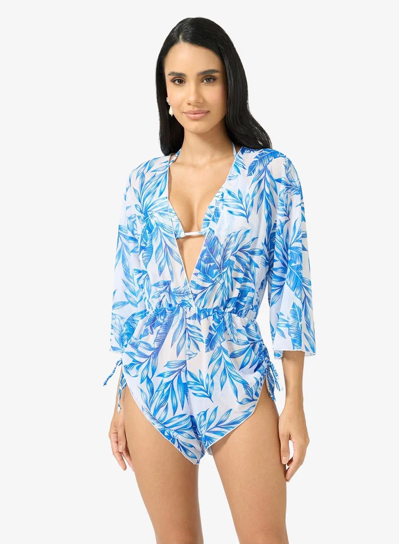 2 PC Floral Bikini with Coverup