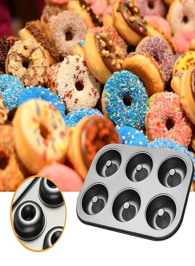 XilaMagic Carbon Steel Donut Baking Pan, 6-Cavity Non-Stick Mould, 25 cm, Black - Image 3