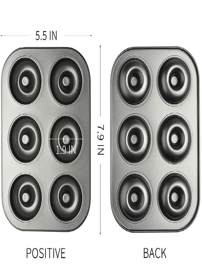 XilaMagic Carbon Steel Donut Baking Pan, 6-Cavity Non-Stick Mould, 25 cm, Black - Image 2