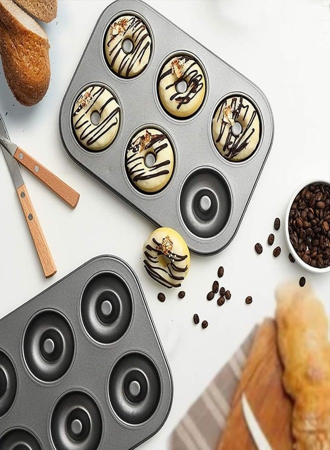 XilaMagic Carbon Steel Donut Baking Pan, 6-Cavity Non-Stick Mould, 25 cm, Black - Image 4