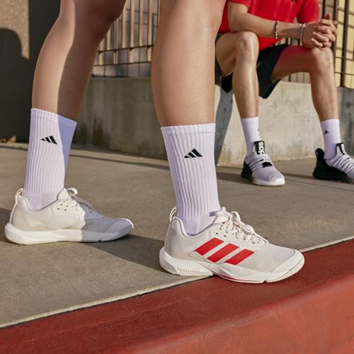 adidas Women's Athletic Cushioned Crew Socks with Arch Support, 6-Pack, Durable, Moisture-Wicking, Black/Aluminum 2, Medium - Image 5