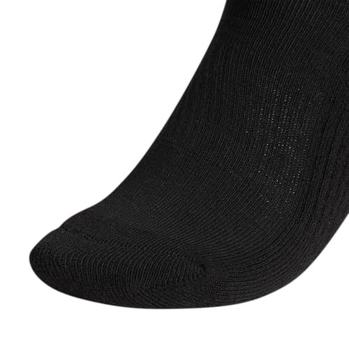 adidas Women's Athletic Cushioned Crew Socks with Arch Support, 6-Pack, Durable, Moisture-Wicking, Black/Aluminum 2, Medium - Image 3