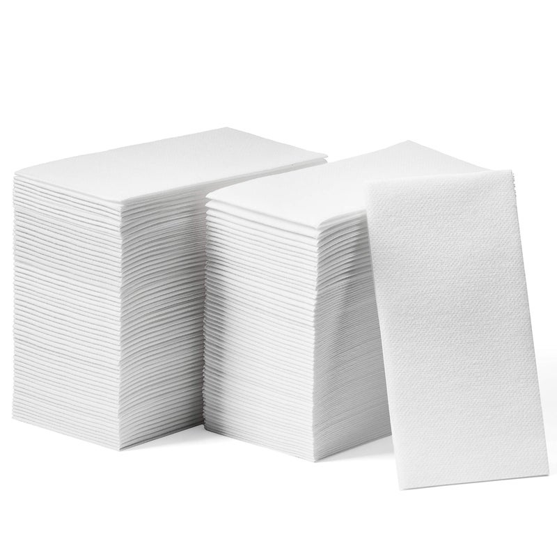 100Pack Disposable Guest Towel Paper Napkin 12 x 17 Disposable ClothLike Guest Towels Soft And Absorbent Tissue Paper For Bathroom Kitchen Or Event