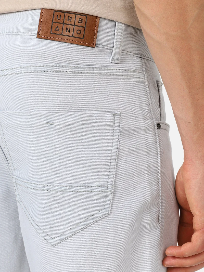 Urbano Fashion  Urbano Fashion Men's Whitish Grey Regular Fit Washed Jeans Stretchable  | Best Price UAE