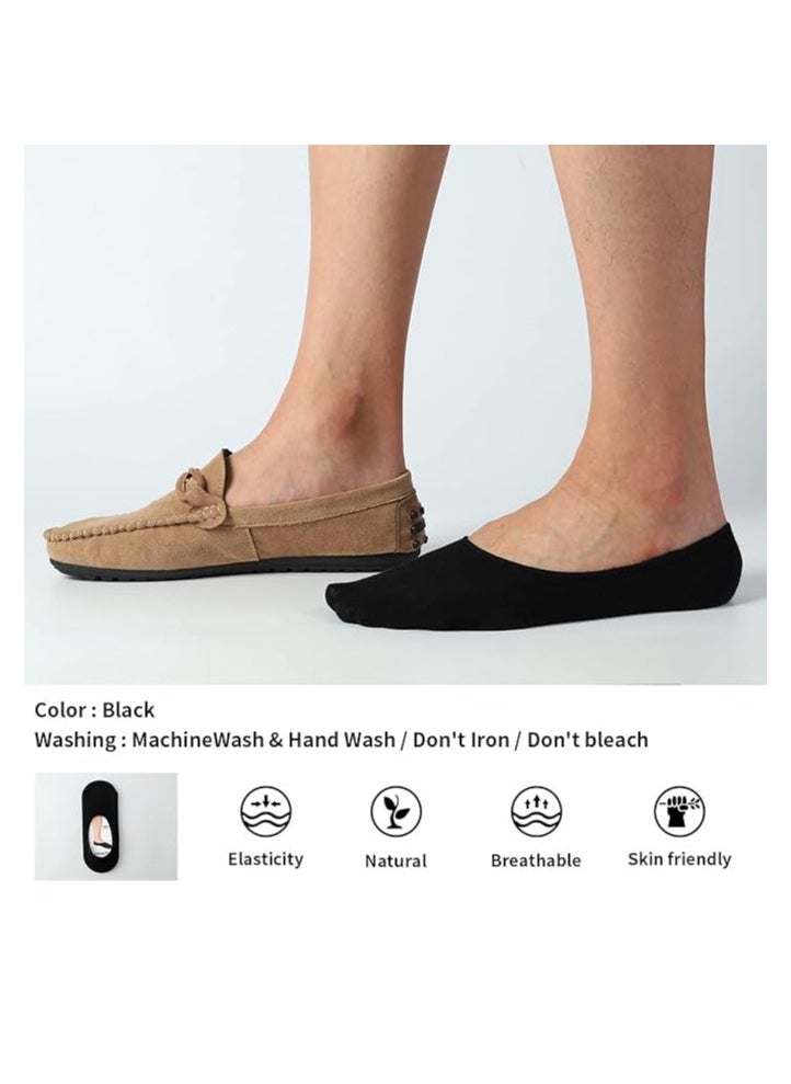 6 Pairs Mens No Show Socks Thin No See Invisible Boat Liner, No Show Socks, Non Slip Loafer Sock, Invisible Liners