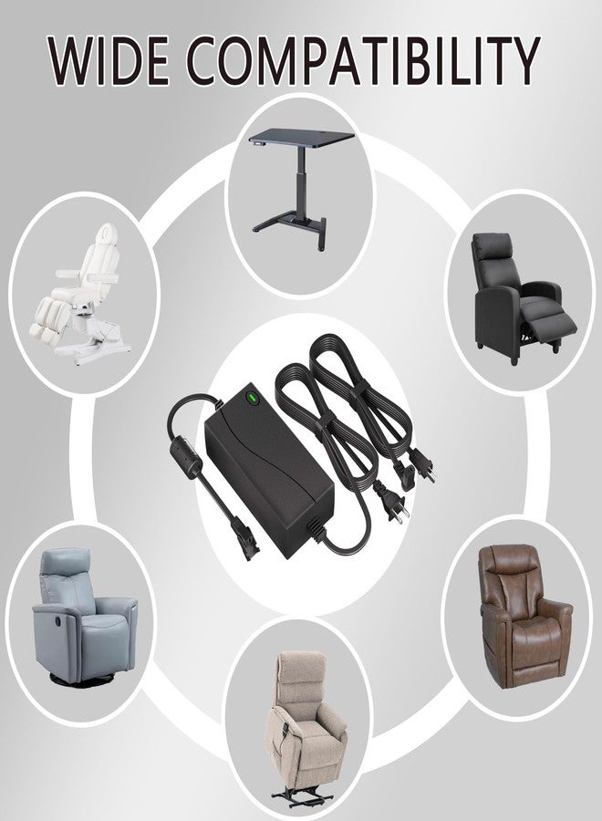 nvmw 29V 2A Universal Power Cord for Recliner Chair, Lift Chairs, and Sofas,2-Pin Power Cord with Extension Cable Compatible with Most Models for Recliner - Image 2