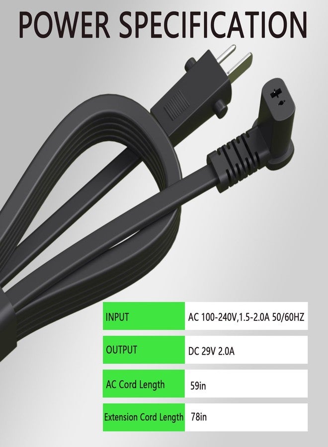 nvmw 29V 2A Universal Power Cord for Recliner Chair, Lift Chairs, and Sofas,2-Pin Power Cord with Extension Cable Compatible with Most Models for Recliner - Image 3