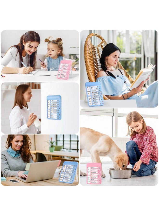 Audab 2Pcs Dry Erase Chore Chart For Kids, Magnetic Checklist Board, My Chores Slider Chart To Do List Board, Routine Chart Schedule Board Task Tracker For Home Refrigerator, Wall, Desk (Blue & Pink) - Image 5