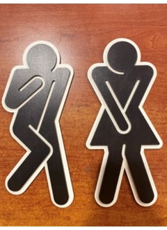 Yaman Gift Decorative Wooden Table Toilet (Wc) Women/Men Logo