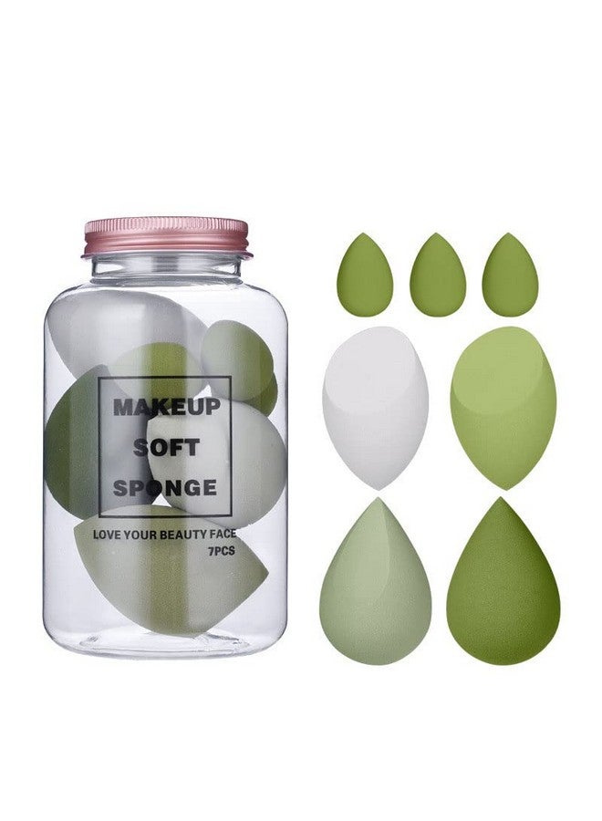 MACPLUS Makeup Sponge Set Beauty Blender With Egg Case Soft Sponge For Liquid Foundation Creams And Powders Latex Free Wet And Dry Makeup (Multicolor 4 Big + 3 Mini 7 Pcs Set) - Image 4