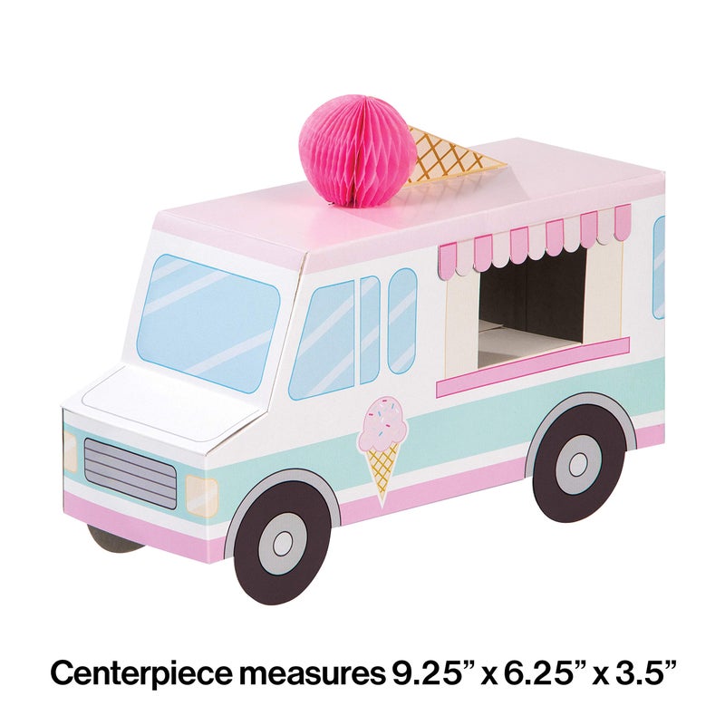 Creative Converting 346418 Ice Cream Party Centerpiece, 1 ct, Multi-color, Centerpiece measures 9.25" x 6.25" - Image 2