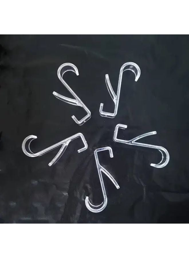 5pcs Transparent Bathroom Hanger Clips Heated Towel Radiator Rail Hook Holder Multifunction Drying Rack - Image 1