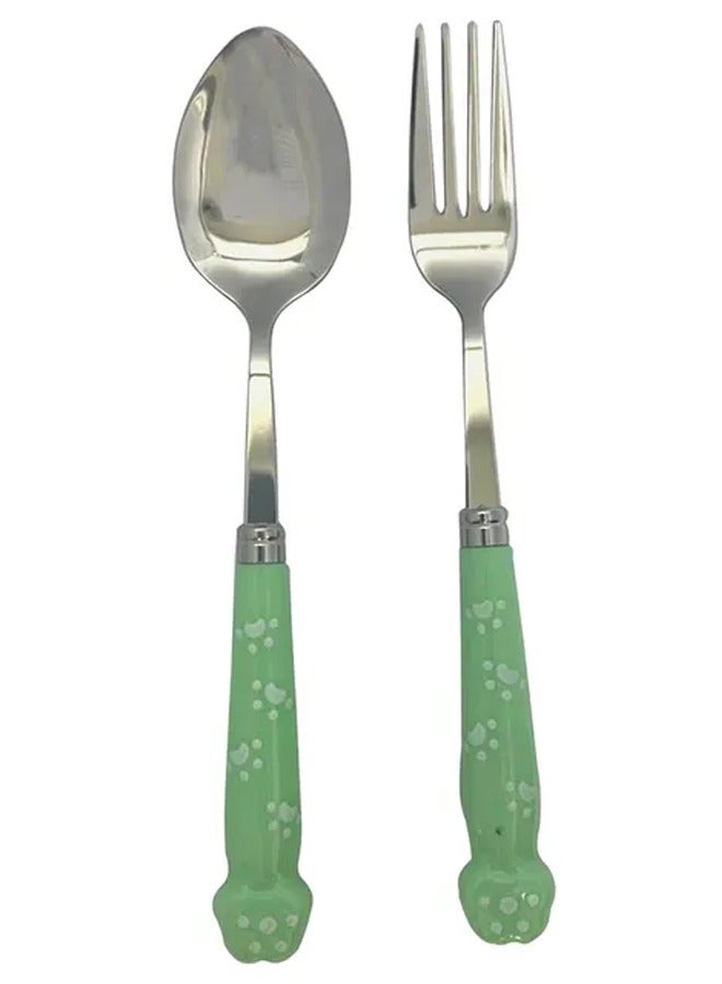 Brain Giggles Brain Giggles Kids Cutlery Set with Case Stainless Steel Cutlery with Rounded Edges Portable Travel Utensils Set for Kids -Green  - Image 4