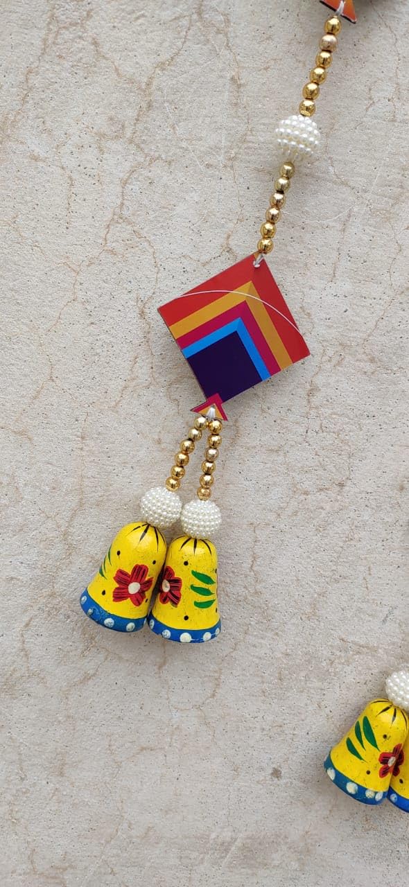 SP SELLPLUS Sellplus Lohri Makar Sankranti Items 2 Pc Kite HangingToran for Wall HangingPooja Room Lohri Makar Sankranti Decoration Items for Home Decor Traditional Decoration Items - Image 3