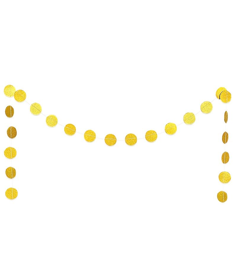 Golden Onion Round Slice Confetti Garland Birthday Party Decoration - Image 4