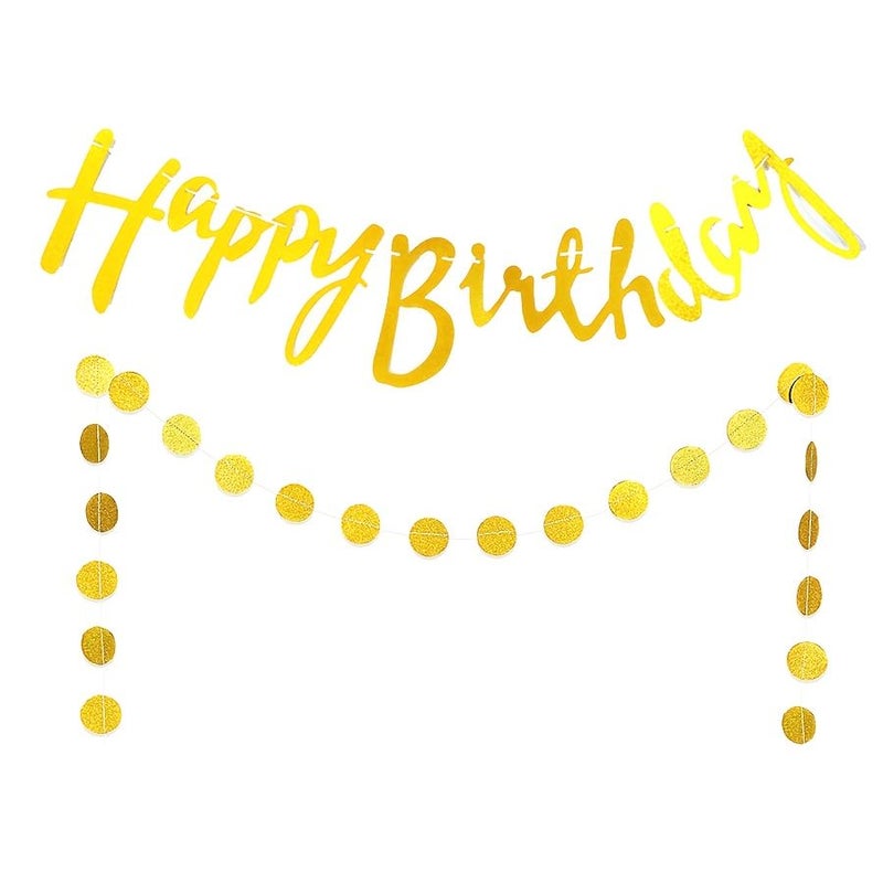 Golden Onion Round Slice Confetti Garland Birthday Party Decoration - Image 3