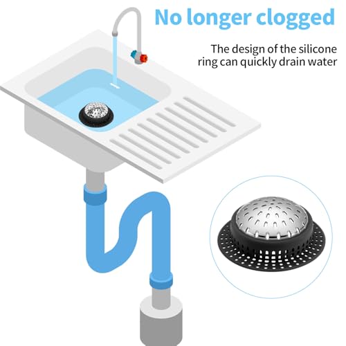 Aluvor Shower Drain Hair Catcher, Shower Drain Cover, Bathtub Drain Hair Catcher for Pop-Up & Regular Drains - Image 4