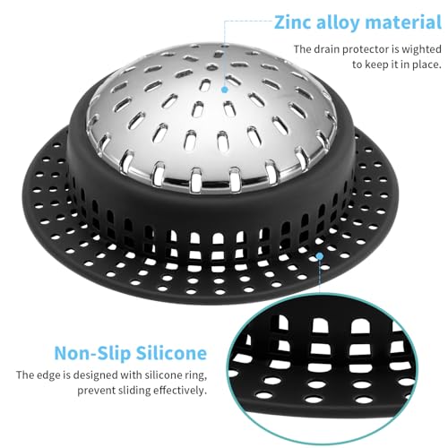 Aluvor Shower Drain Hair Catcher, Shower Drain Cover, Bathtub Drain Hair Catcher for Pop-Up & Regular Drains - Image 5