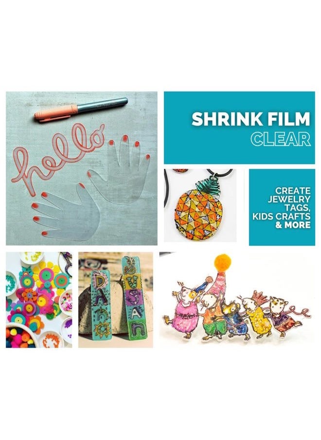 Grafix Shrink Film - Clear Transparent 8.5"x11" Sheets, Design Your Art and Shrink It to Create Jewelry, Embellishments, Paper Crafts, Gift Tags, Ornaments and More, Pack of 6  - Image 3