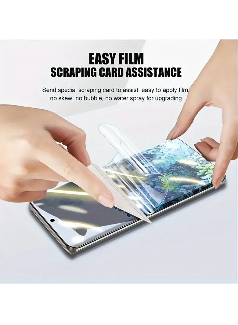 4-Pieces Hydrogel Film Mobile Phone Screen Protectors,  HYDROGEL Aqua  Protective Screen Protector Full Mobile Screen Flexible Cover for Samsung Galaxy S23 Ultra. (6.8 inches, Not Tempered Glass)