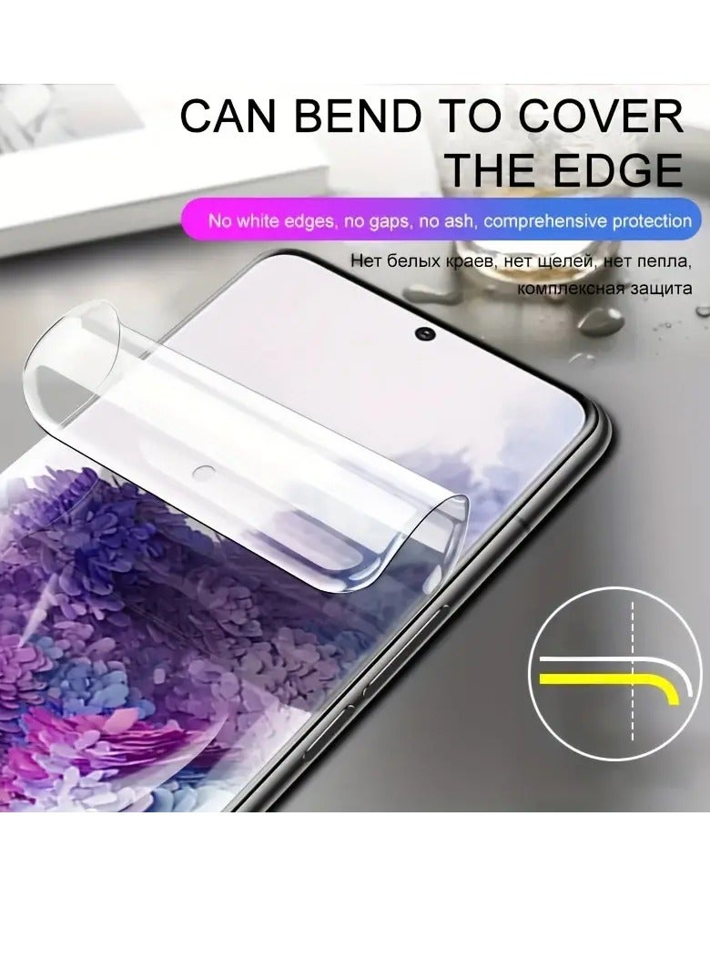4-Pieces Hydrogel Film Mobile Phone Screen Protectors,  HYDROGEL Aqua  Protective Screen Protector Full Mobile Screen Flexible Cover for Samsung Galaxy S23 Ultra. (6.8 inches, Not Tempered Glass)