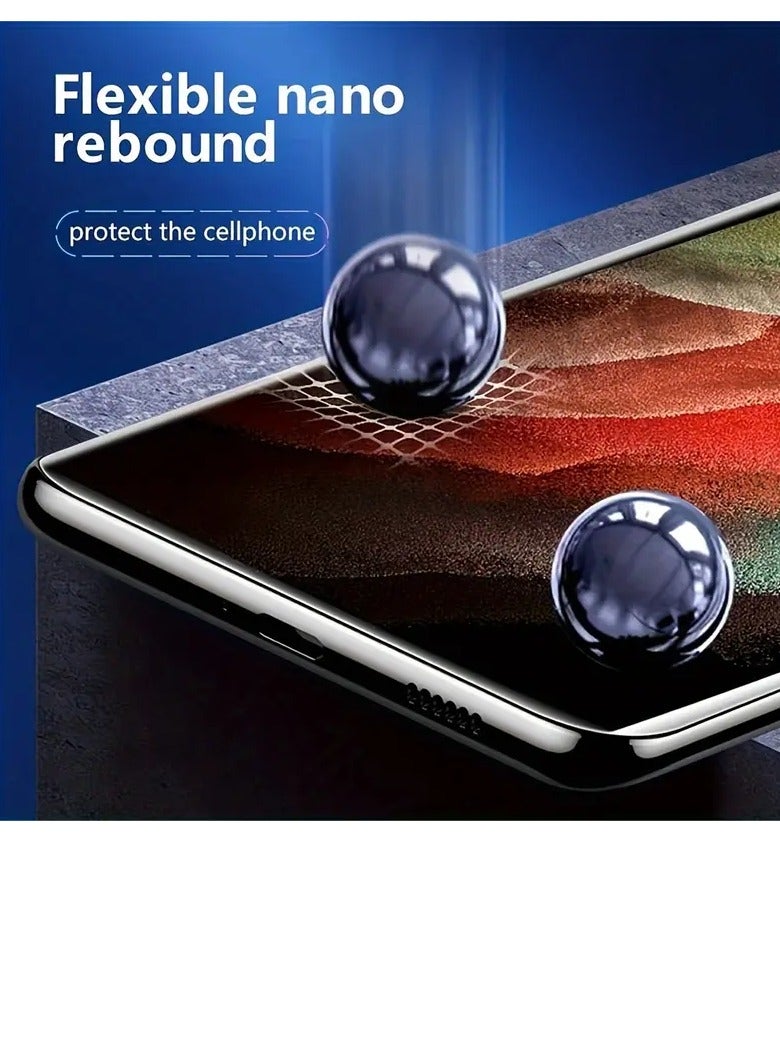 4-Pieces Hydrogel Film Mobile Phone Screen Protectors,  HYDROGEL Aqua  Protective Screen Protector Full Mobile Screen Flexible Cover for Samsung Galaxy S23 Ultra. (6.8 inches, Not Tempered Glass)