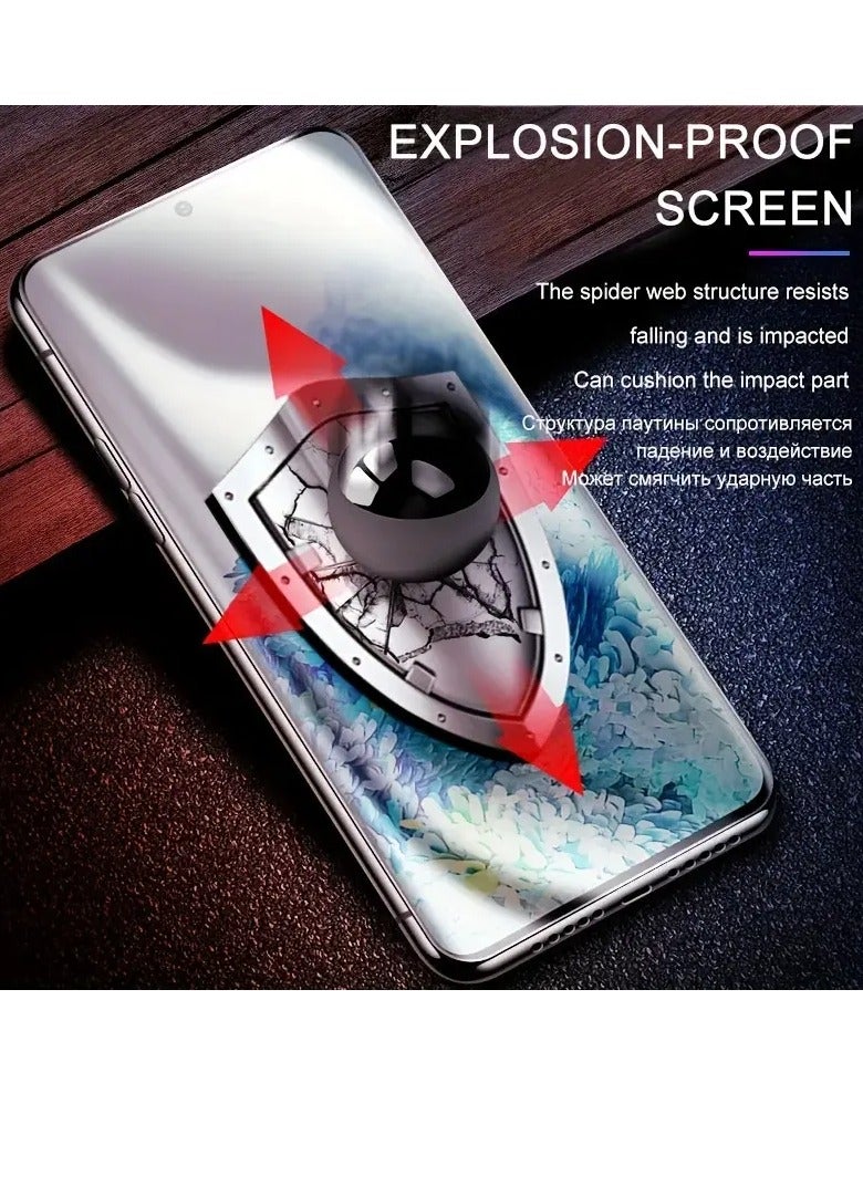 4-Pieces Hydrogel Film Mobile Phone Screen Protectors,  HYDROGEL Aqua  Protective Screen Protector Full Mobile Screen Flexible Cover for Samsung Galaxy S23 Ultra. (6.8 inches, Not Tempered Glass)