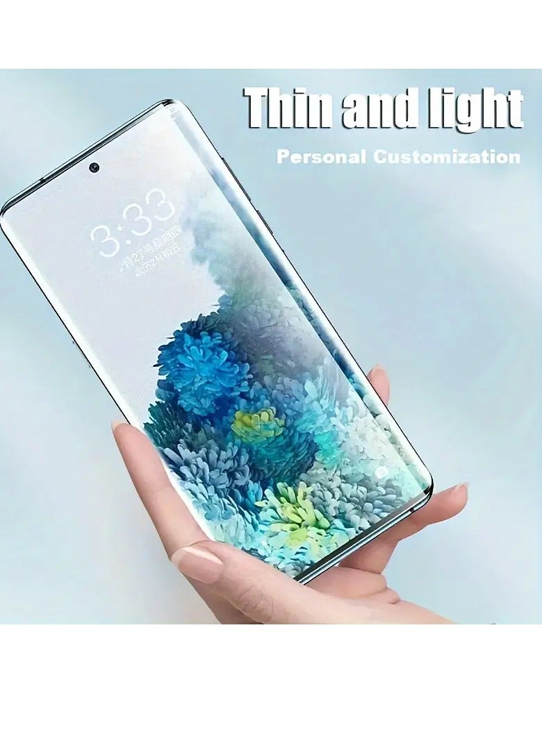 4-Pieces Hydrogel Film Mobile Phone Screen Protectors,  HYDROGEL Aqua  Protective Screen Protector Full Mobile Screen Flexible Cover for Samsung Galaxy S23 Ultra. (6.8 inches, Not Tempered Glass)