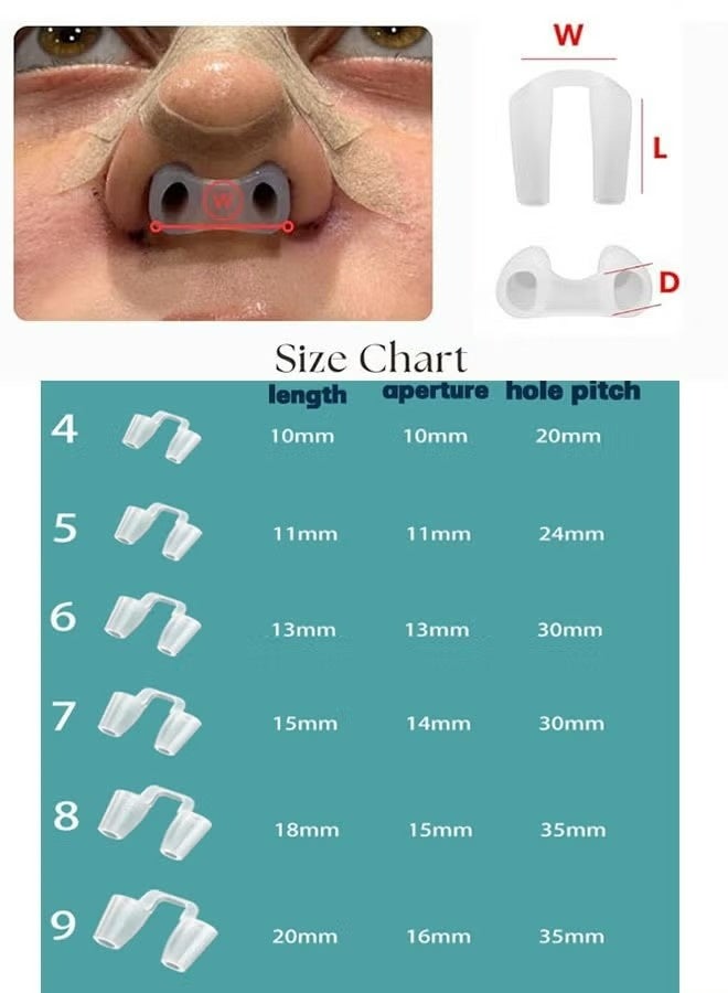 Face healthly Silicone Nostril Retainer and Micropore Tan Surgical Tape 1.25cm Wide, Nose Pad for Surgery, Nose Retainer Rhinoplasty, Retainer for Work Surgery,%100 Silicone Nose Stud Nose Shaper (No. 6) - Image 3