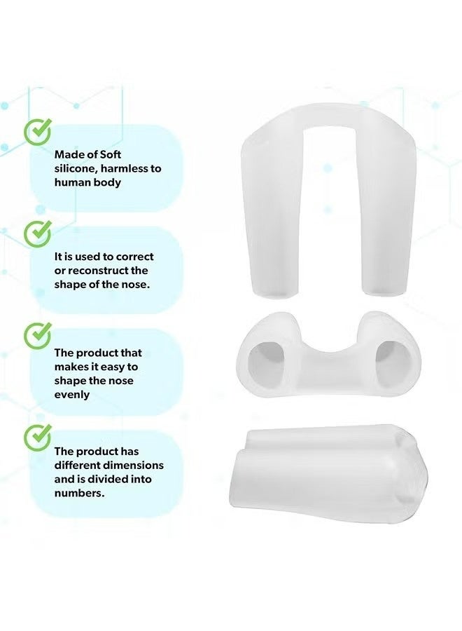 Face healthly Silicone Nostril Retainer and Micropore Tan Surgical Tape 1.25cm Wide, Nose Pad for Surgery, Nose Retainer Rhinoplasty, Retainer for Work Surgery,%100 Silicone Nose Stud Nose Shaper (No. 6) - Image 2