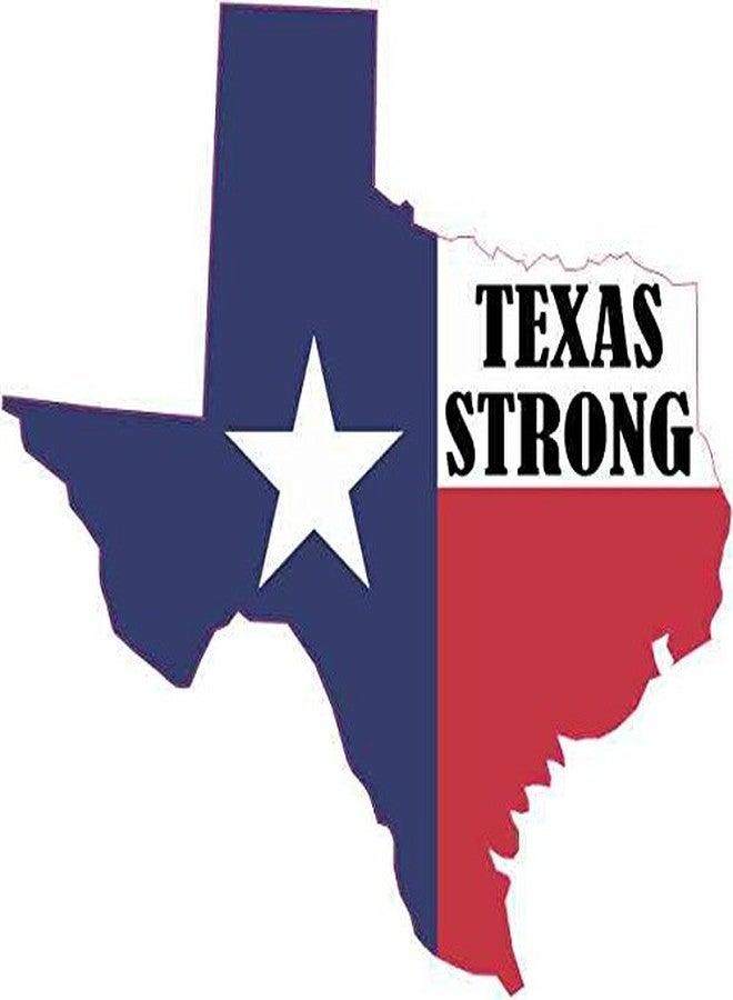 StickerTalk Texas Strong Die Cut Texas Flag Vinyl Sticker, 4 inches by 4 inches
