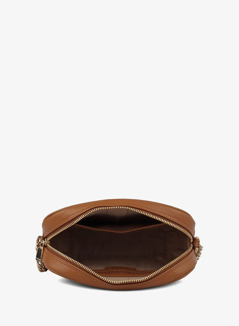 Da Milano Caramel Serena Wax Leather Sling - Caramel  | Best Price UAE
