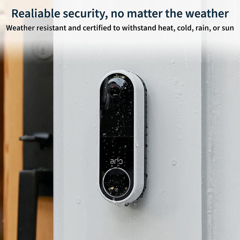 Arlo Essential Wire-Free Video Doorbell - HD Video, 180Â° View, Night Vision, 2 Way Audio, Direct to Wi-Fi No Hub Needed, Wire Free or Wired, White - AVD2001 RENEWED - Image 2